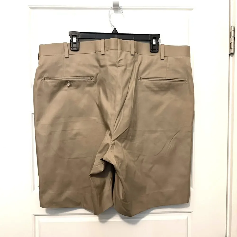 RC Tom James Shorts Flat Front Beige Brown Mens 40